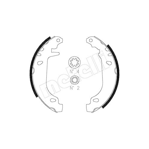 Bremsbackensatz Metelli 53-0022 f&uuml;r Citro&euml;n Peugeot Hinterachse