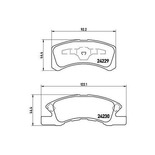 Bremsbelagsatz Scheibenbremse Brembo P16011 Prime Line f&uuml;r Daihatsu Mitsubishi