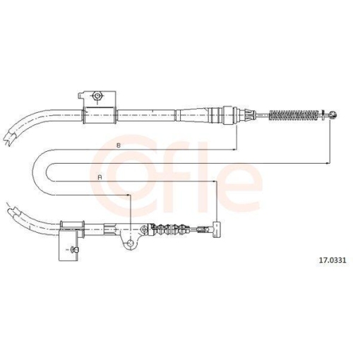 Seilzug Feststellbremse Cofle 17.0331 für Ford Nissan Hinten Links