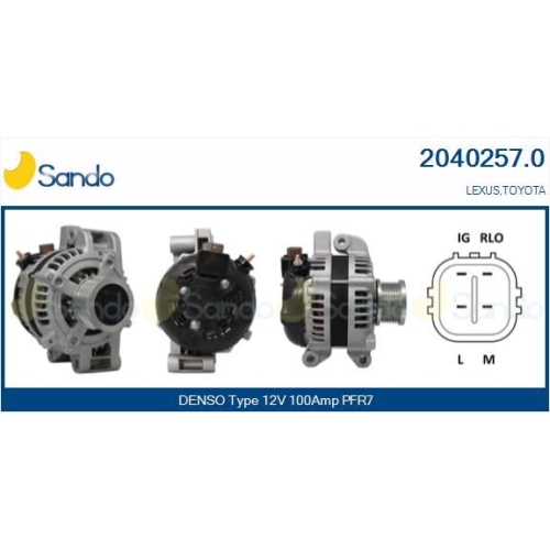 Generator Sando 2040257.0 für Toyota