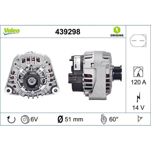 Alternator Valeo 439298 Valeo Origins New Oe Technology for Chrysler