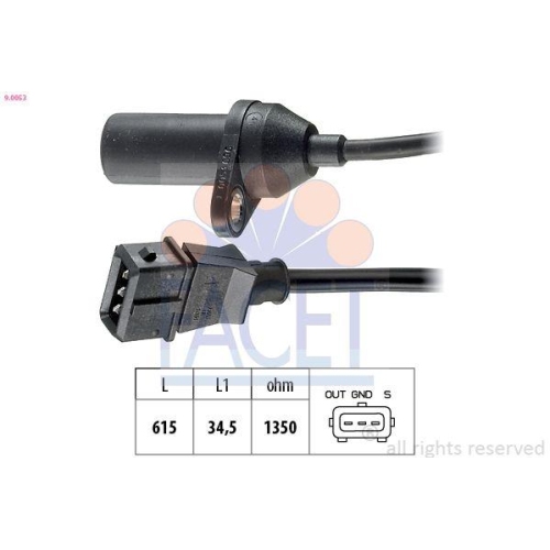 Impulsgeber Kurbelwelle Facet 9.0053 Made In Italy - Oe Equivalent für Citroën