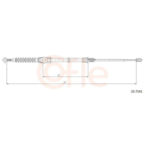 Seilzug Feststellbremse Cofle 10.7141 f&uuml;r Audi Seat Vag VW Hinten Links