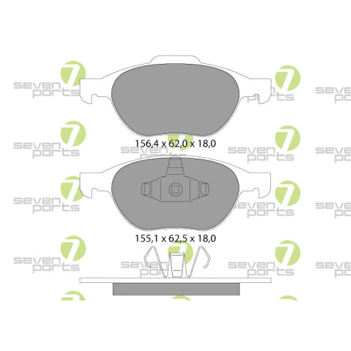 Bremsbelagsatz Scheibenbremse 7 Seven Parts SVP22620 f&uuml;r Ford Mazda Volvo