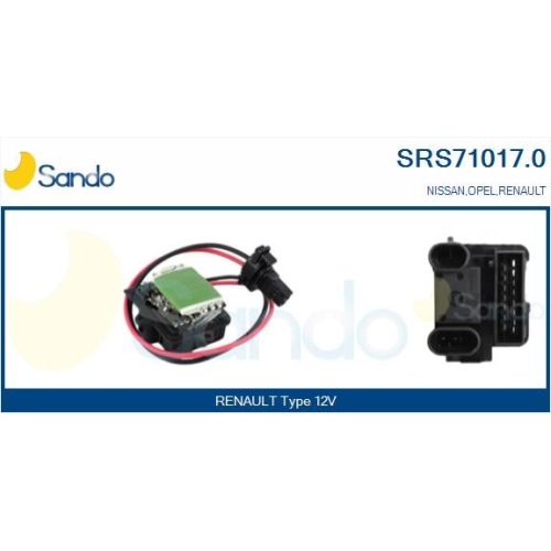 Widerstand Innenraumgebl&auml;se Sando SRS71017.0 f&uuml;r Nissan Opel Renault