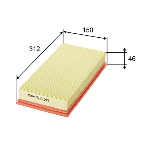 Luftfilter Valeo 585215 f&uuml;r Ford Toyota AC Amc