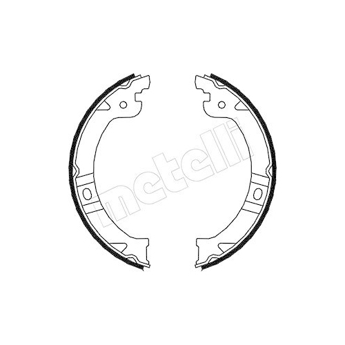 Bremsbackensatz Feststellbremse Metelli 53-0027 f&uuml;r Chrysler Hinterachse