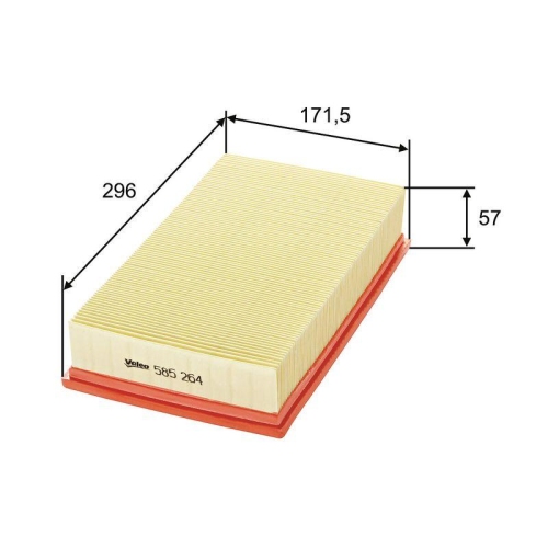 Luftfilter Valeo 585264 f&uuml;r Daimler Jaguar