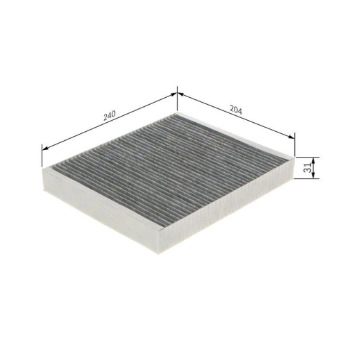 Filter Innenraumluft Bosch 1987435575 f&uuml;r Opel Vauxhall Chevrolet Cadillac