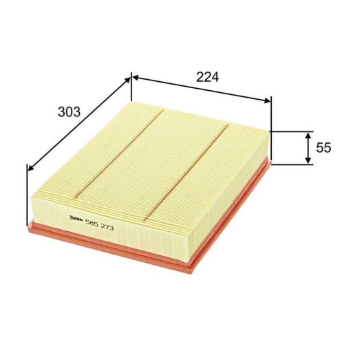 Luftfilter Valeo 585273 f&uuml;r Land Rover