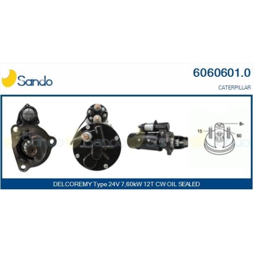 Starter Sando 6060601.0 für Fiat Iveco Cummins John Deere Caterpillar