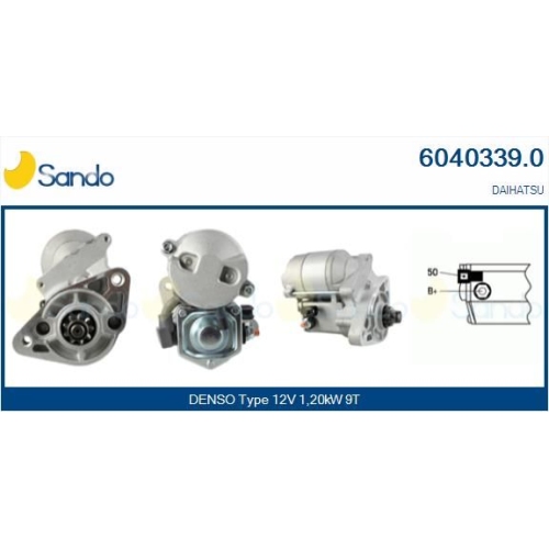 Starter Sando 6040339.0 f&uuml;r Daihatsu Kawasaki