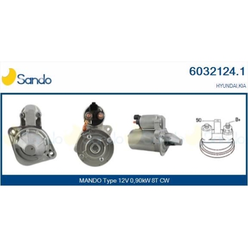 Starter Sando 6032124.1 f&uuml;r Hyundai