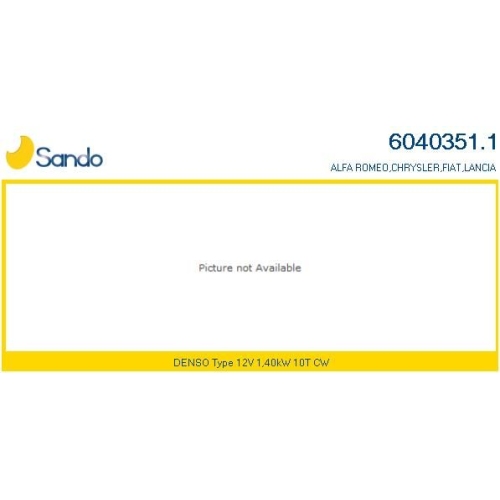 Starter Sando 6040351.1 für Alfa Romeo Fiat Lancia