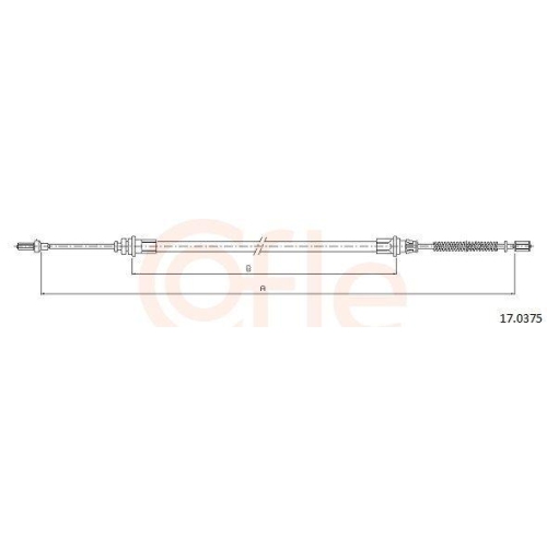 Seilzug Feststellbremse Cofle 17.0375 für Nissan Hinten Links