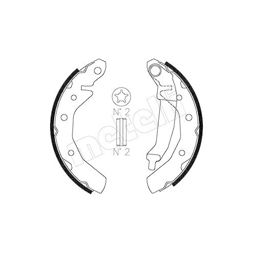 Bremsbackensatz Metelli 53-0046 für Suzuki Chevrolet Daewoo Chery DR Hinterachse