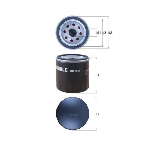 &Ouml;lfilter Mahle OC 1051 f&uuml;r Chrysler Ford Lada Mazda Volvo Ford Asia & Oceania