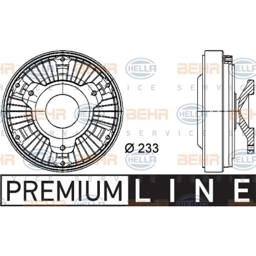 Kupplung K&uuml;hlerl&uuml;fter Hella 8MV 376 730-061 f&uuml;r Mercedes Benz Mercedes Benz