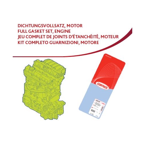 Dichtungsvollsatz Motor Corteco 437009P für Hyundai Kia