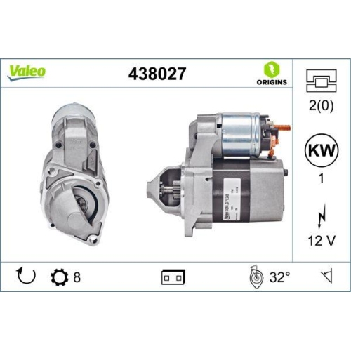 Starter Valeo 438027 Valeo Origins New Oe Technologie f&uuml;r Mercedes Benz Renault
