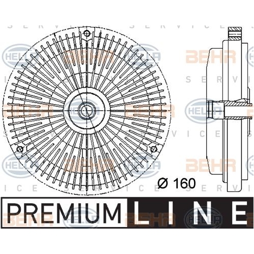 Kupplung K&uuml;hlerl&uuml;fter Hella 8MV 376 732-001 f&uuml;r Mercedes Benz Mercedes Benz