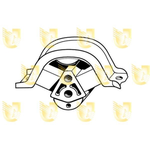 Mounting Engine Unigom 396500 for Opel For Vehicles Without Air Conditioning