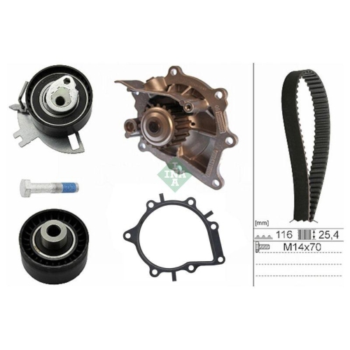 Wasserpumpe + Zahnriemensatz Schaeffler Ina 530 0691 30 f&uuml;r Citro&euml;n Ford Opel