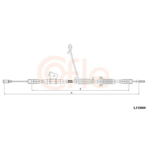 Seilzug Feststellbremse Cofle 1.FO004 f&uuml;r Ford Hinten Links