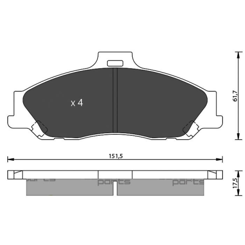 Bremsbelagsatz Scheibenbremse 7 Seven Parts SVP22800 f&uuml;r Ford Mazda