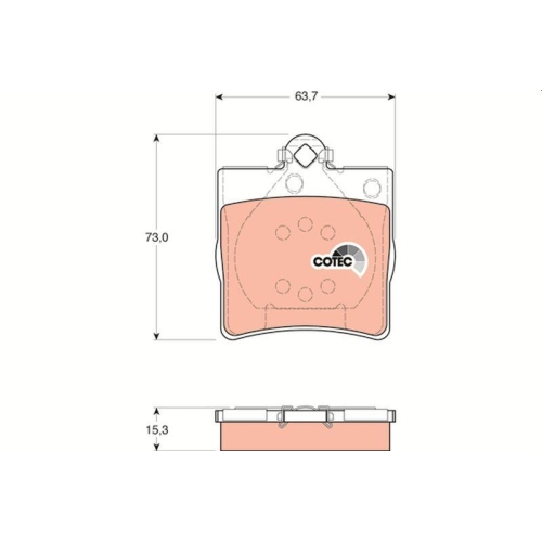 Bremsbelagsatz Scheibenbremse Trw GDB1335 Cotec f&uuml;r Chrysler Mercedes Benz