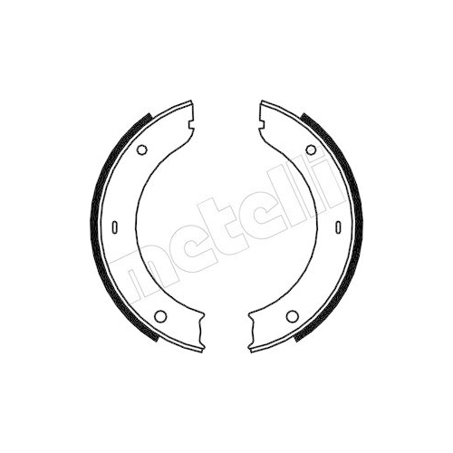Bremsbackensatz Feststellbremse Metelli 53-0717 f&uuml;r Maserati Hinterachse