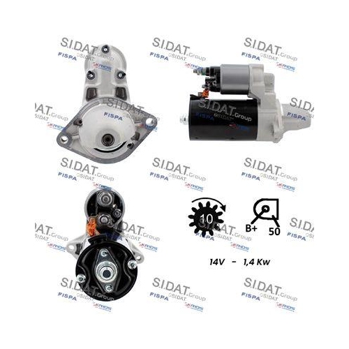 Starter Sidat S12BH0075A2 f&uuml;r Alfa Romeo Fiat Ford Lancia