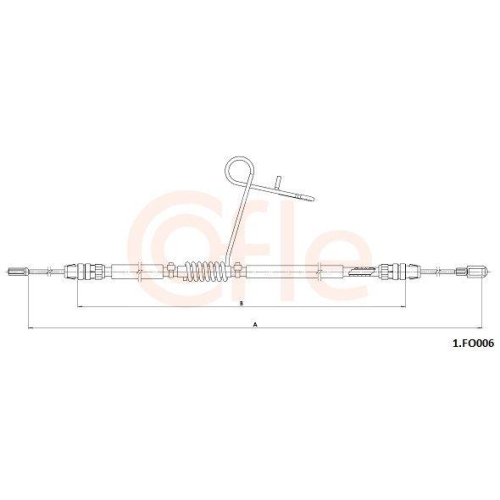 Seilzug Feststellbremse Cofle 1.FO006 für Ford Hinten Rechts