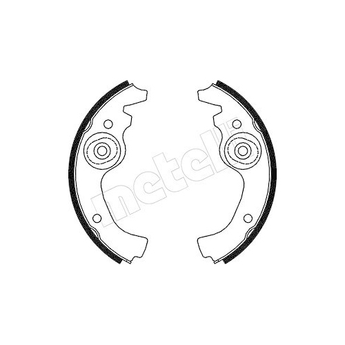 Brake Shoe Set Metelli 53-0055 for Fiat Fso Front Axle Rear Axle