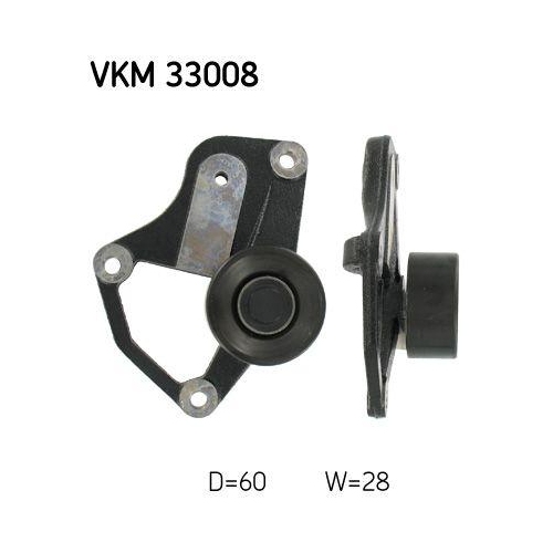 Umlenk /f&uuml;hrungsrolle Keilrippenriemen Skf VKM 33008 f&uuml;r Citro&euml;n Peugeot Rechts
