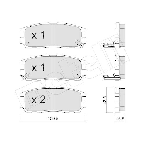Brake Pad Set Disc Brake Metelli 22-0358-0 for Ford Isuzu Opel Great Wall