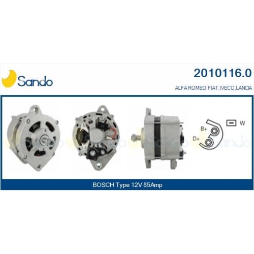 Generator Sando 2010116.0 f&uuml;r Fiat Iveco Lancia