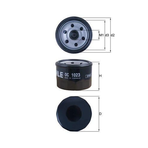 &Ouml;lfilter Mahle OC 1023 f&uuml;r Yamaha Kymco