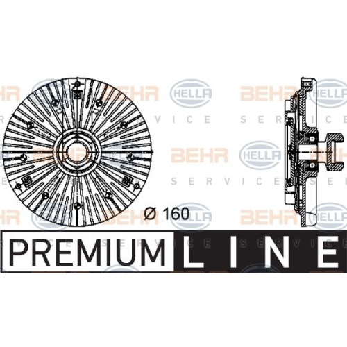 Kupplung Kühlerlüfter Hella 8MV 376 732-441 für Bmw