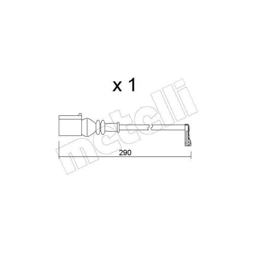 Warnkontakt Bremsbelagverschleiß Metelli SU.365 für VW Hinterachse