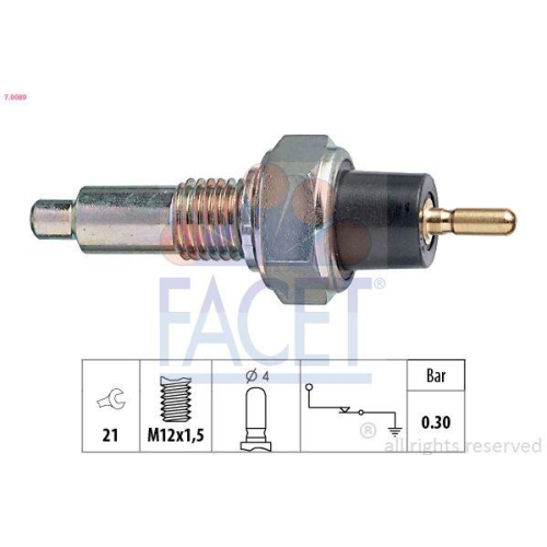 Öldruckschalter Facet 7.0089 Made In Italy - Oe Equivalent für