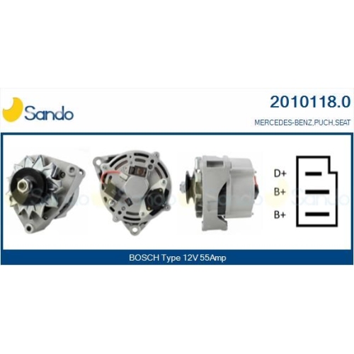 Generator Sando 2010118.0 f&uuml;r Mercedes Benz Mercedes Benz Mercedes Benz