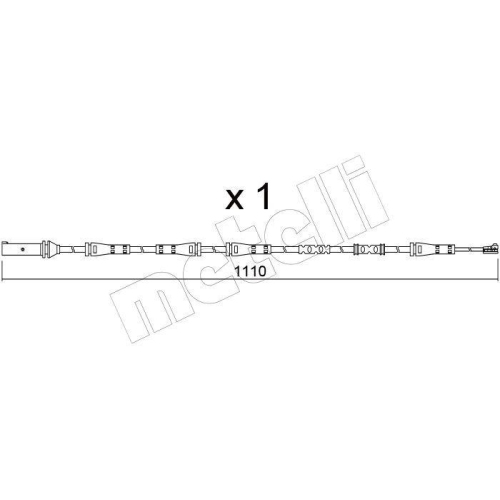 Warnkontakt Bremsbelagverschlei&szlig; Metelli SU.368 f&uuml;r Bmw Hinterachse
