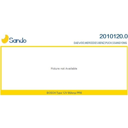 Generator Sando 2010120.0 f&uuml;r Mercedes Benz Mercedes Benz Mercedes Benz