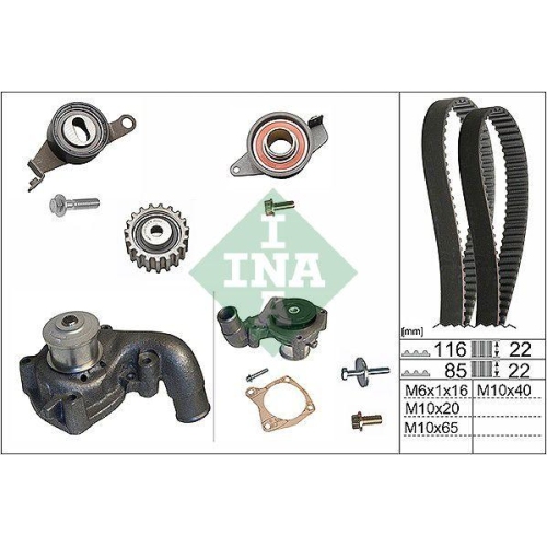 Wasserpumpe + Zahnriemensatz Schaeffler Ina 530 0010 31 f&uuml;r Ford