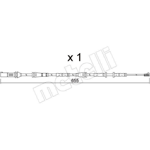 Warnkontakt Bremsbelagverschleiß Metelli SU.378 für Bmw Hinterachse