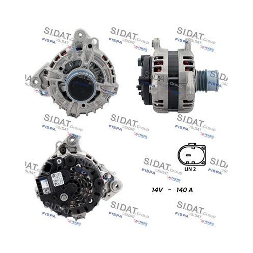 Generator Sidat A12BH0097 f&uuml;r Audi Seat Skoda VW Vag