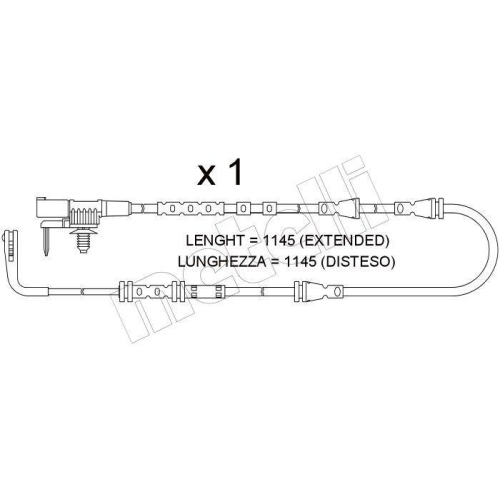 Warnkontakt Bremsbelagverschleiß Metelli SU.384 für Jaguar Vorderachse