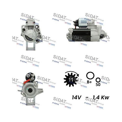 Starter Sidat S12VA0744 f&uuml;r Volvo