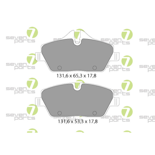 Bremsbelagsatz Scheibenbremse 7 Seven Parts SVP22900 f&uuml;r Bmw Mini 1. Vorderachse